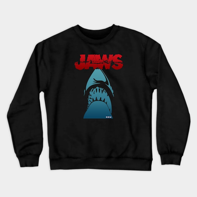 JAWS - GREAT WHITE DANGEROUS SHARK color Crewneck Sweatshirt by kooldsignsflix@gmail.com